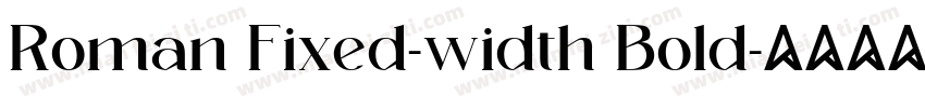 Roman Fixed-width Bold字体转换
